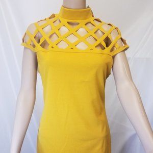 yellow over the knee dress